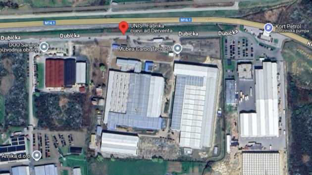 Unis fabrika cijevi Derventa