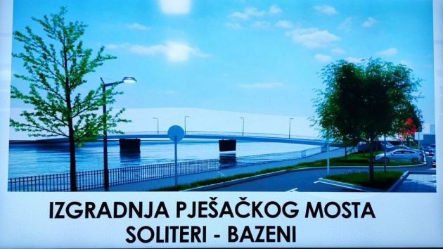 Pješački most soliteri bazeni u Konjicu